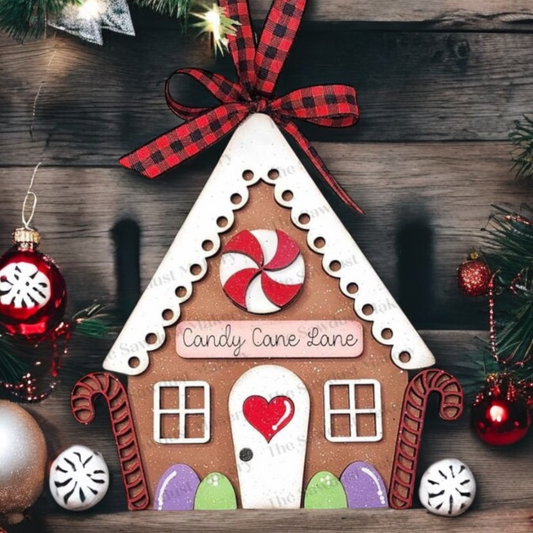 Pop Out Build Your Own Gingerbread House Ornament Kit