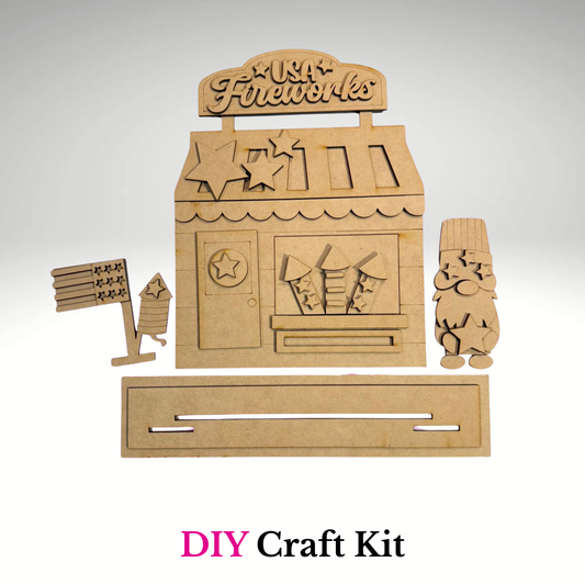 DIY USA Fireworks Shop Insert Kit– Patriotic Décor 🇺🇸🎇