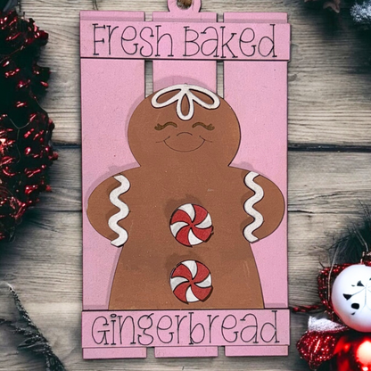 Pop Out Build Your Own Gingerbread Pallet Ornament Kit