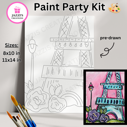 DIY Canvas Paint Party Kit - Bonjour Paris