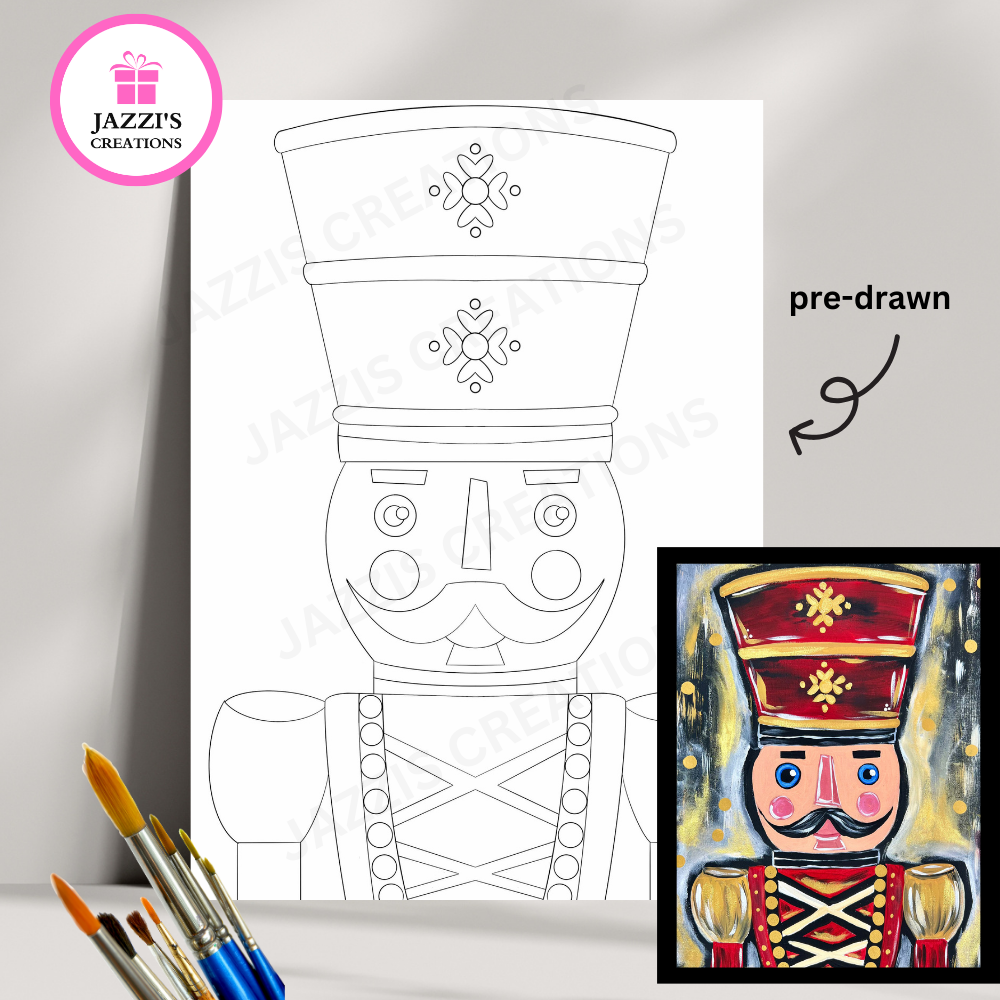 DIY Canvas Paint Party Kit - Mr. Nutcracker