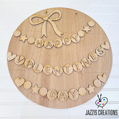 Happy Valentine’s Day Friendship Bracelet Door Hanger