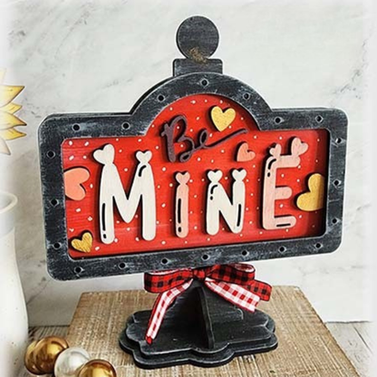 “Be Mine” Valentine Insert for Mini Stand Interchangeable Sign | DIY Craft Kit
