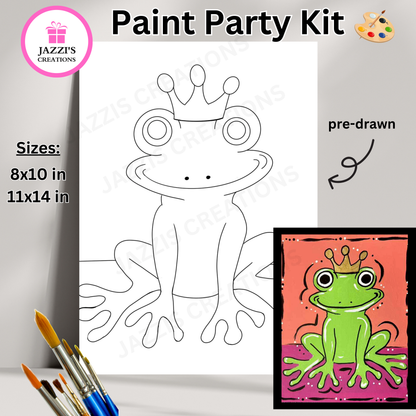 DIY Canvas Paint Party Kit - Frog Prince