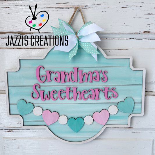 Grandma’s Sweethearts Valentine Door Hanger