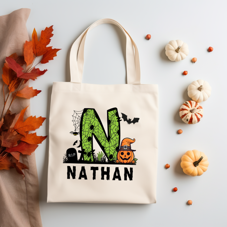 Personalized Halloween Tote Bag