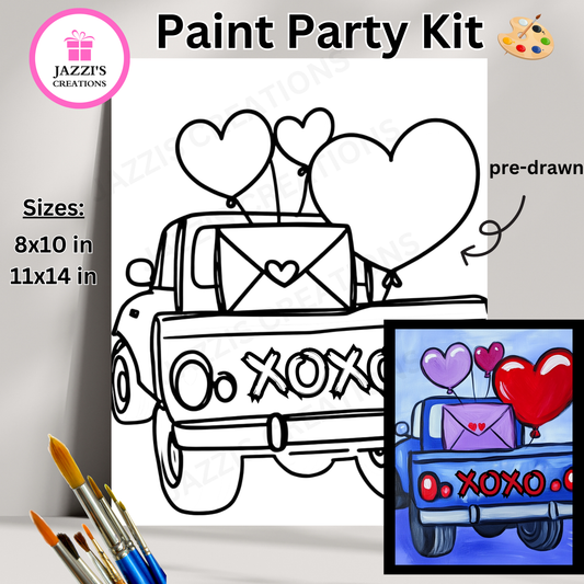 DIY Canvas Paint Party Kit - XOXO Love Truck