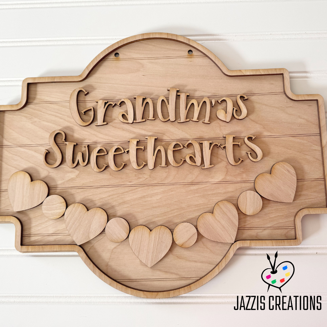 Grandma’s Sweethearts Valentine Door Hanger