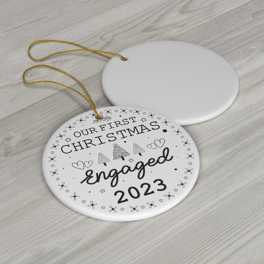 Our First Christmas Engaged Ornament