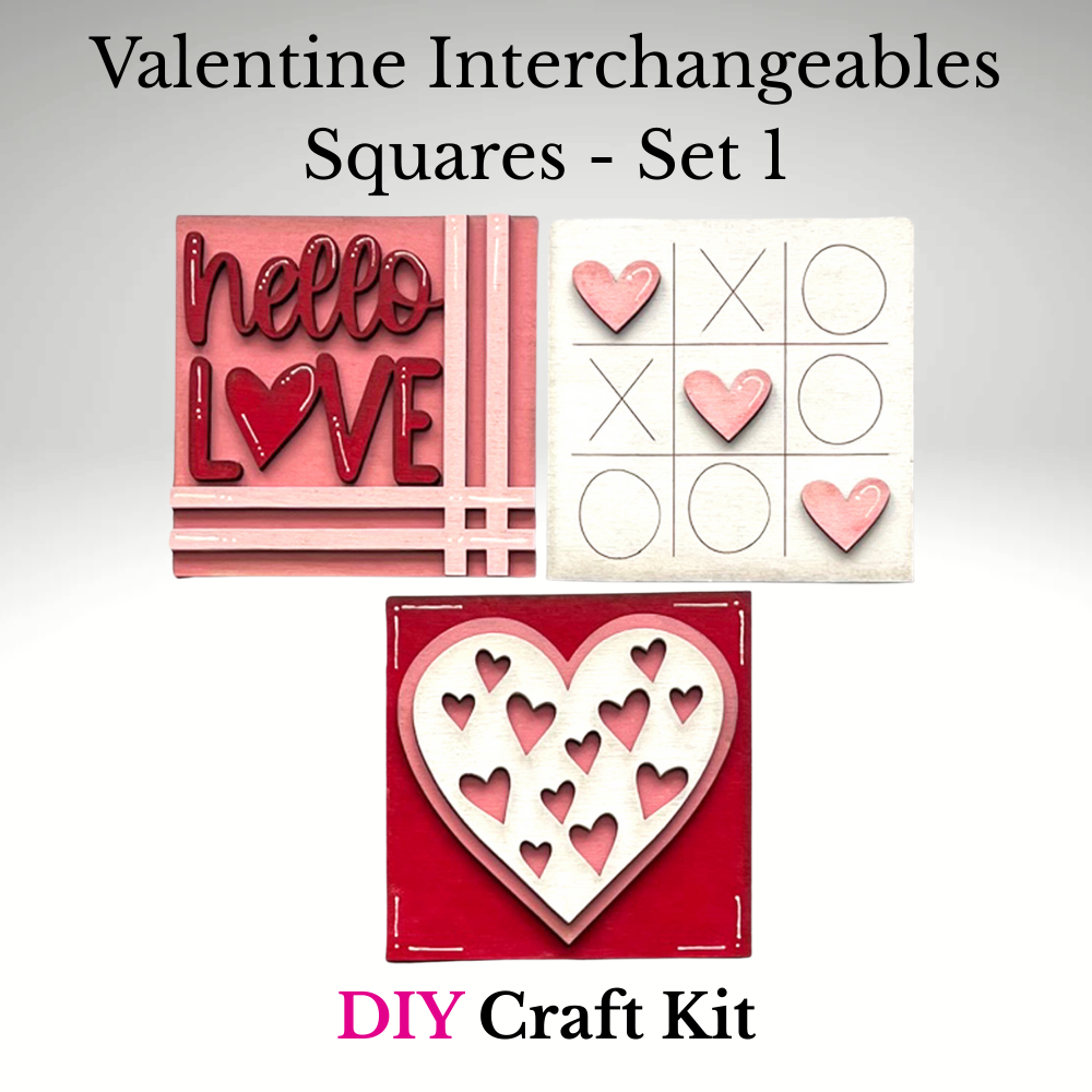 Valentine Interchangeable Squares DIY Craft Kit