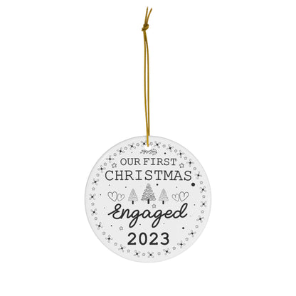 Our First Christmas Engaged Ornament