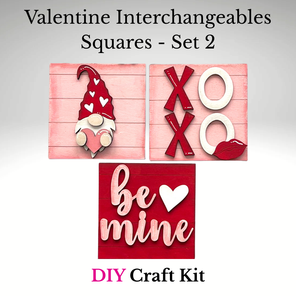 Valentine Interchangeable Squares DIY Craft Kit