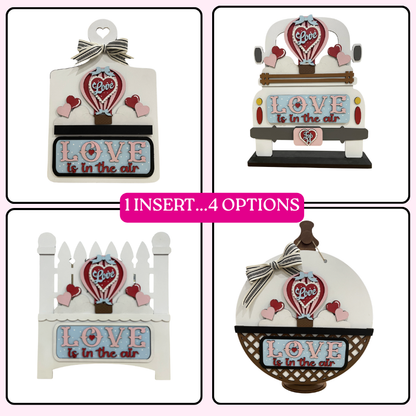 Valentine Hot Air Balloon Farmhouse Insert - DIY Craft Kit