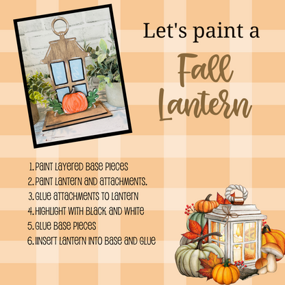 Fall Lantern Shelf Sitter DIY Craft Kit