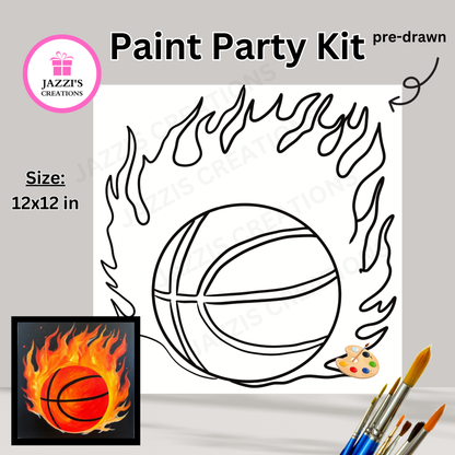 DIY Canvas Paint Party Kit - Basketball