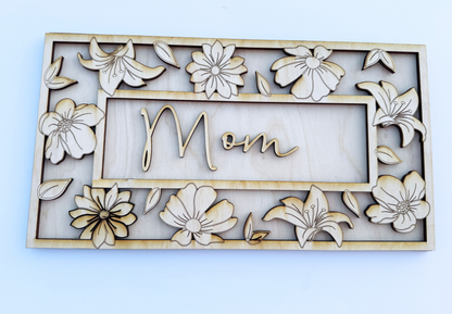 Mother’s Day Floral Sign – Handmade Wooden Gift for Mom 🌸