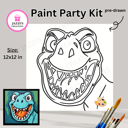 DIY Canvas Paint Party Kit - Blue Dinosaur (Copy)