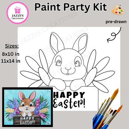 DIY Canvas Paint Party Kit - Bunny Bloom