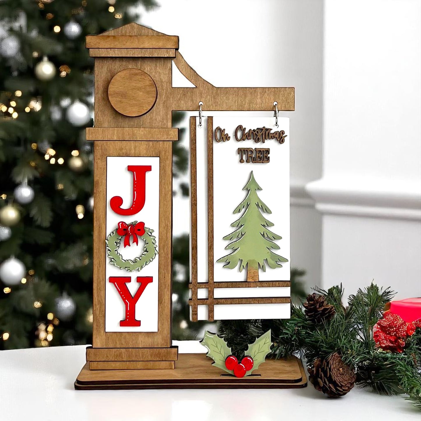 Whimsical Christmas Farmhouse – Interchangeable Arm Post Insert