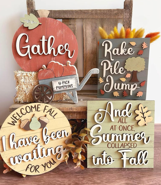 Welcome Fall DIY Tiered Tray Kit