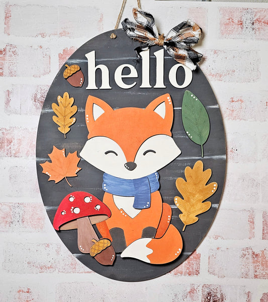 Fall Fox Door Hanger DIY Kit – Woodland Autumn Craft