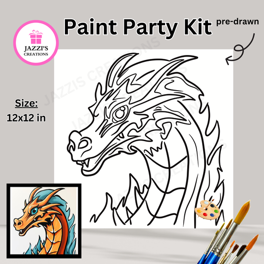 DIY Canvas Paint Party Kit - Dragon