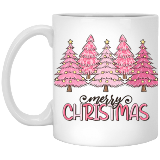 Pink Merry Christmas Mug