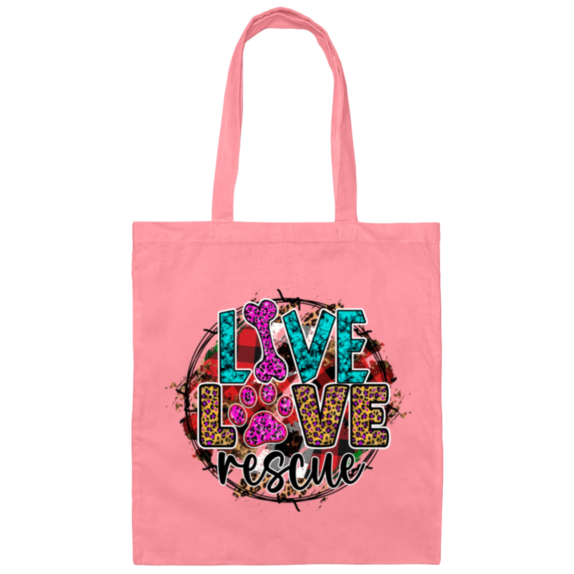 Live Love Rescue Canvas Tote Bag