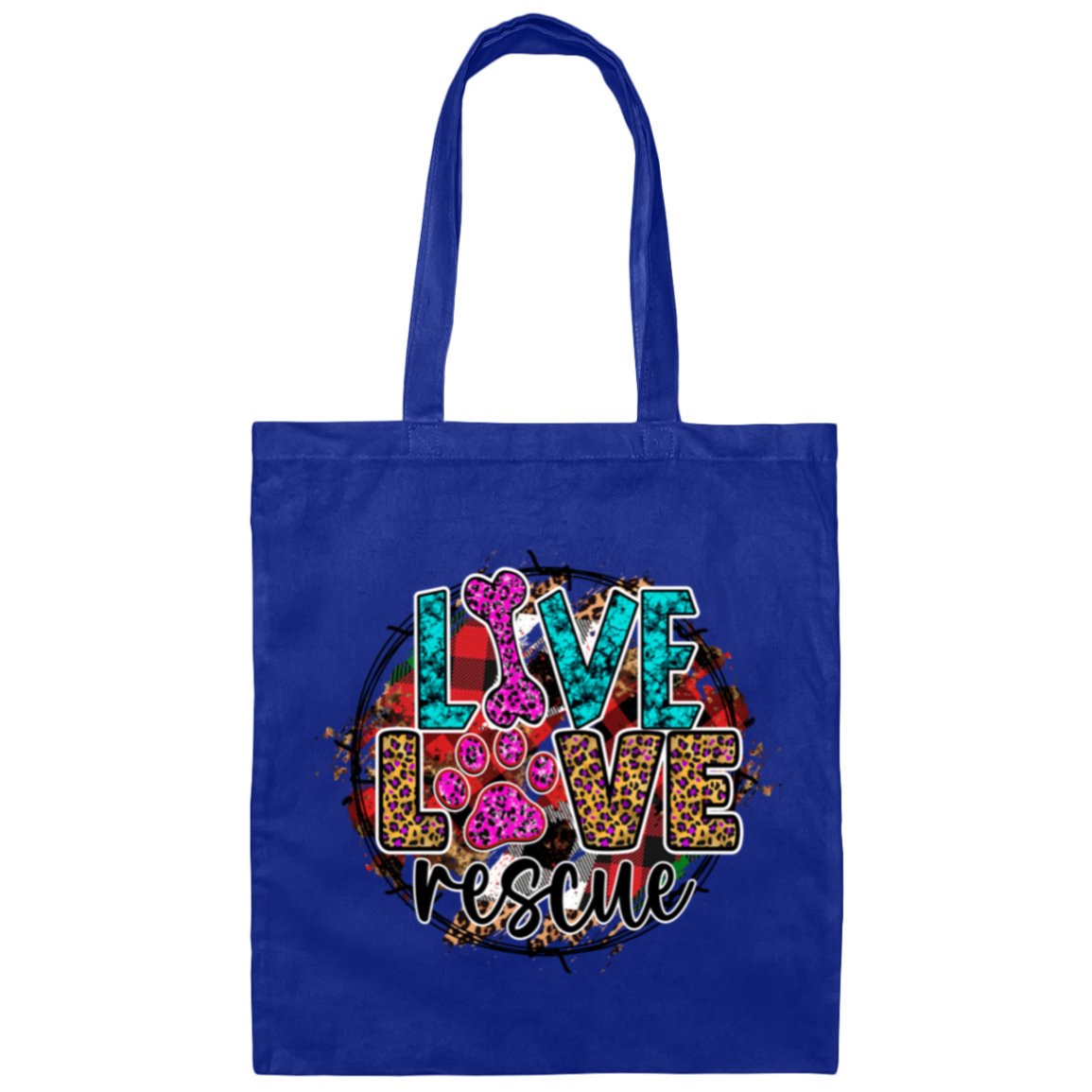 Live Love Rescue Canvas Tote Bag