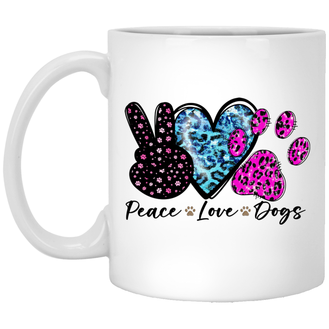 Peace Love Dogs Mug