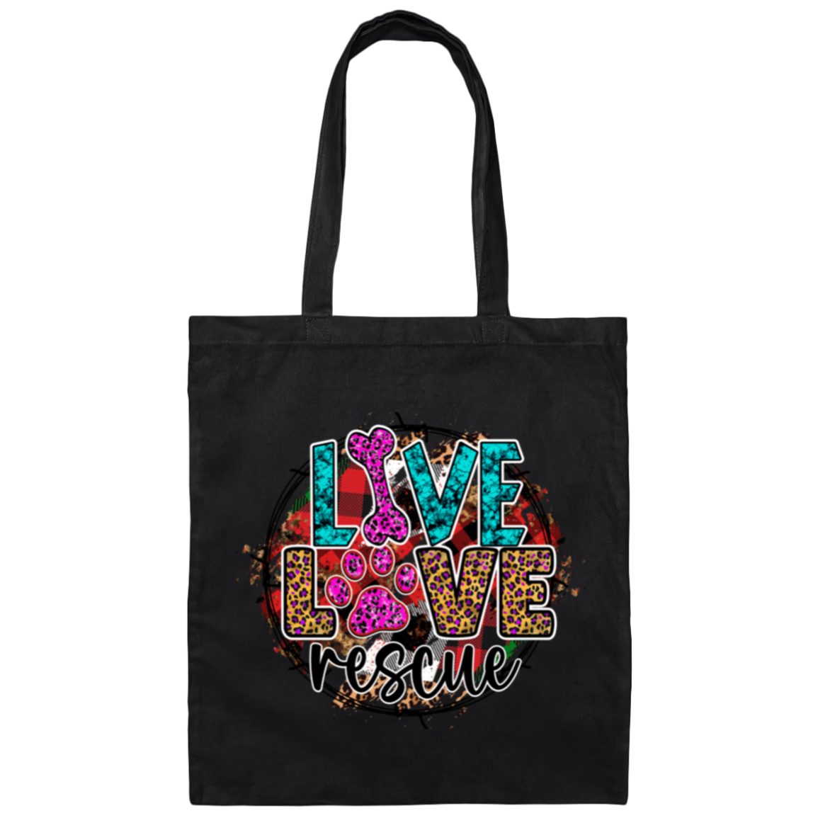 Live Love Rescue Canvas Tote Bag