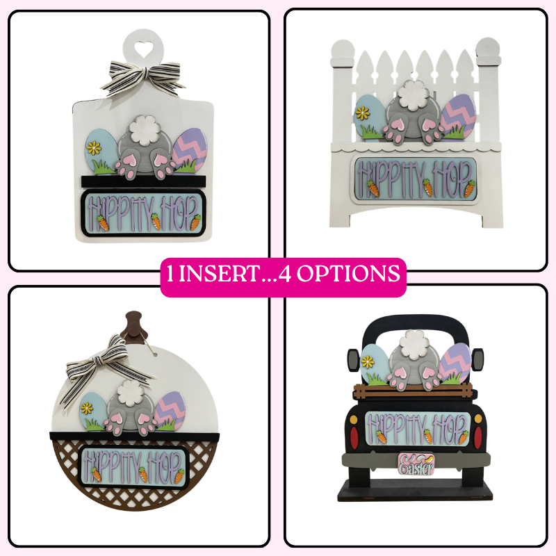 Hippity Hop Easter Bunny Insert for Farmhouse Truck | DIY Craft Kit