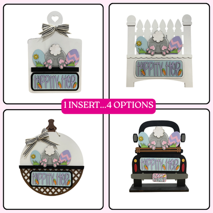 Hippity Hop Easter Bunny Insert for Farmhouse Truck | DIY Craft Kit