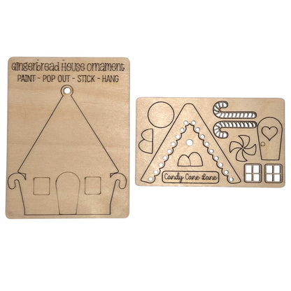 Pop Out Build Your Own Gingerbread House Ornament Kit