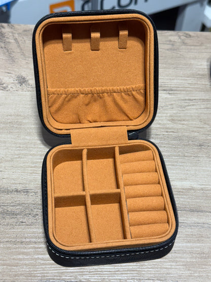 Personalized Leather Travel Jewelry Box