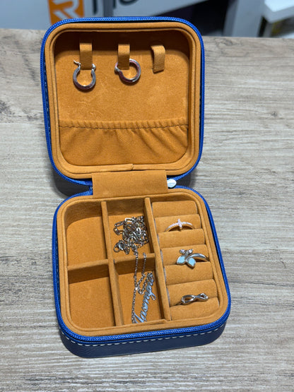 Personalized Leather Travel Jewelry Box