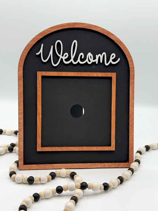 DIY Arched Boho Interchangeable Welcome Frame