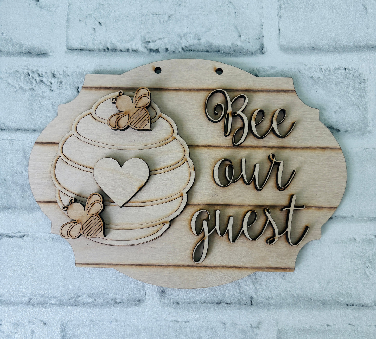 Bee Our Guest DIY Mini Sign Kit | Paint Your Own Beehive Welcome Sign