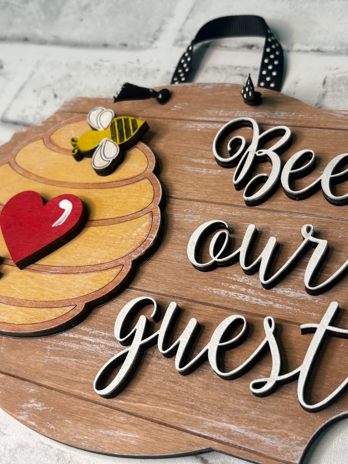Bee Our Guest DIY Mini Sign Kit | Paint Your Own Beehive Welcome Sign
