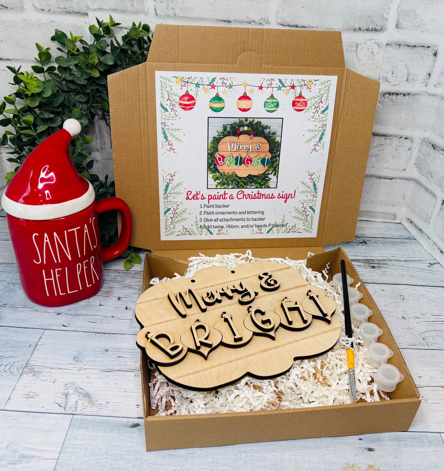 Merry & Bright Hanging  Sign