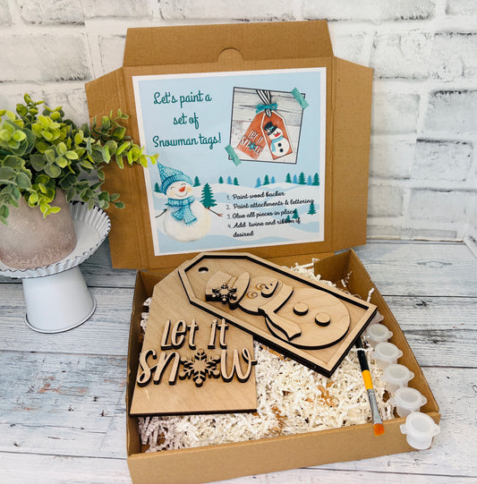 Snowman Tag Bundle DIY Craft Kit