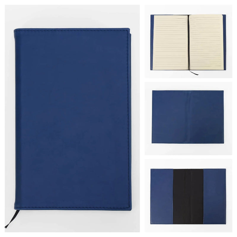 Navy blue notebook with a clear plastic cover at jazzis creations in orange park, fl