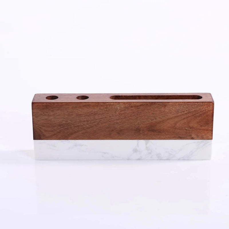 Wooden and marble desk pen and business card organizer at jazzis creations in orange park fl