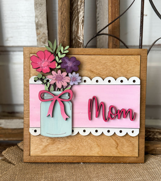 DIY Mother’s Day Sign Bundle – 3-Piece Wooden Craft Kit for Moms