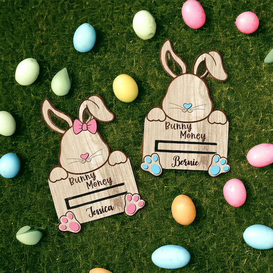 Personalized Easter Bunny Money Holder
