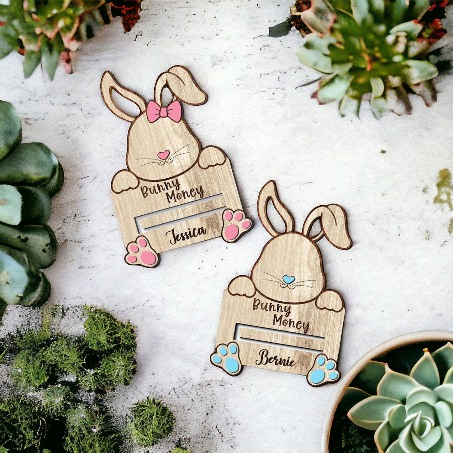 Personalized Easter Bunny Money Holder