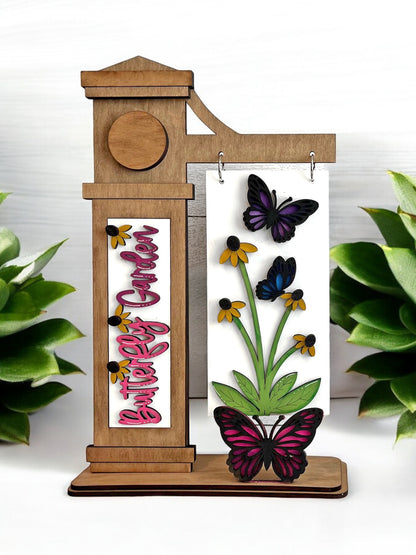 Butterfly Garden Interchangeable Post Sign  - DIY Insert for the Arm Post