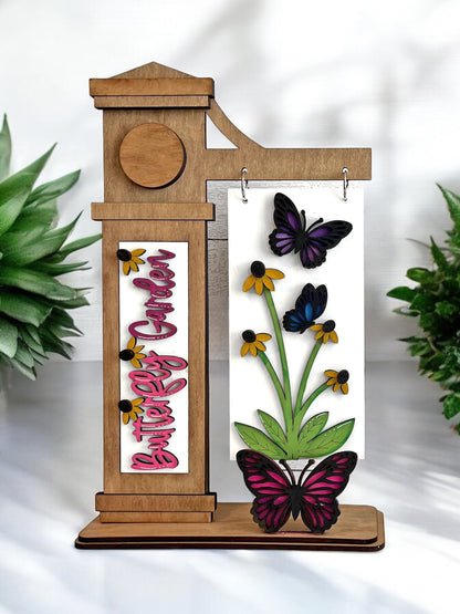 Butterfly Garden Interchangeable Post Sign  - DIY Insert for the Arm Post