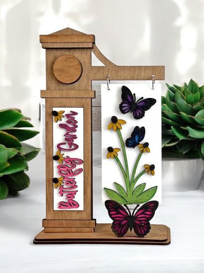 Butterfly Garden Interchangeable Post Sign  - DIY Insert for the Arm Post