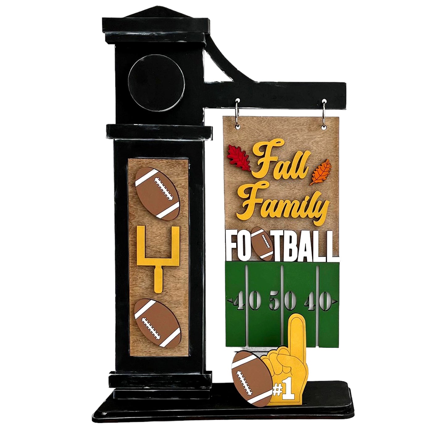 Football Interchangeable Post Sign  - DIY Insert for the Arm Post